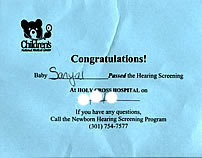 [Hearing Screening Pass Cert.]